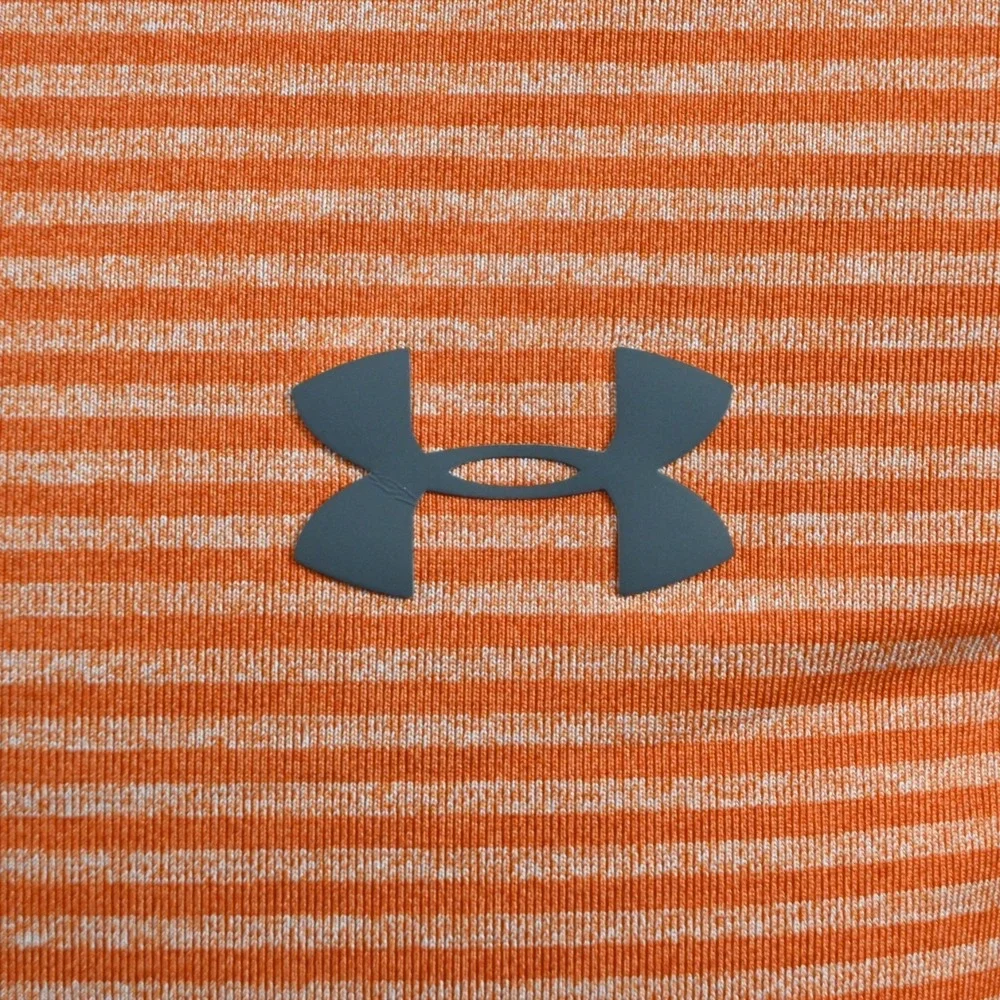 Under Armour 1/4‎ Zip Golf Jacket Mens Small Orange Loose Pullover Lightweight